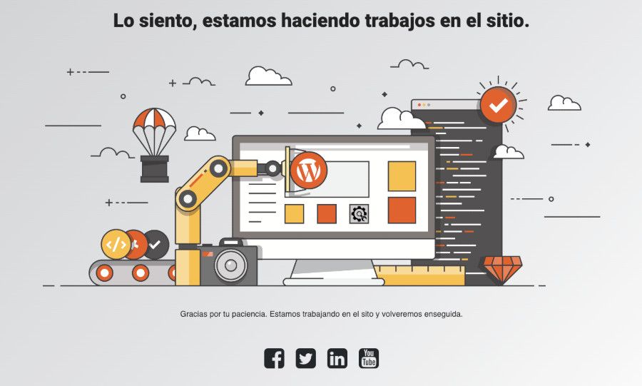 vista pagina en construccion